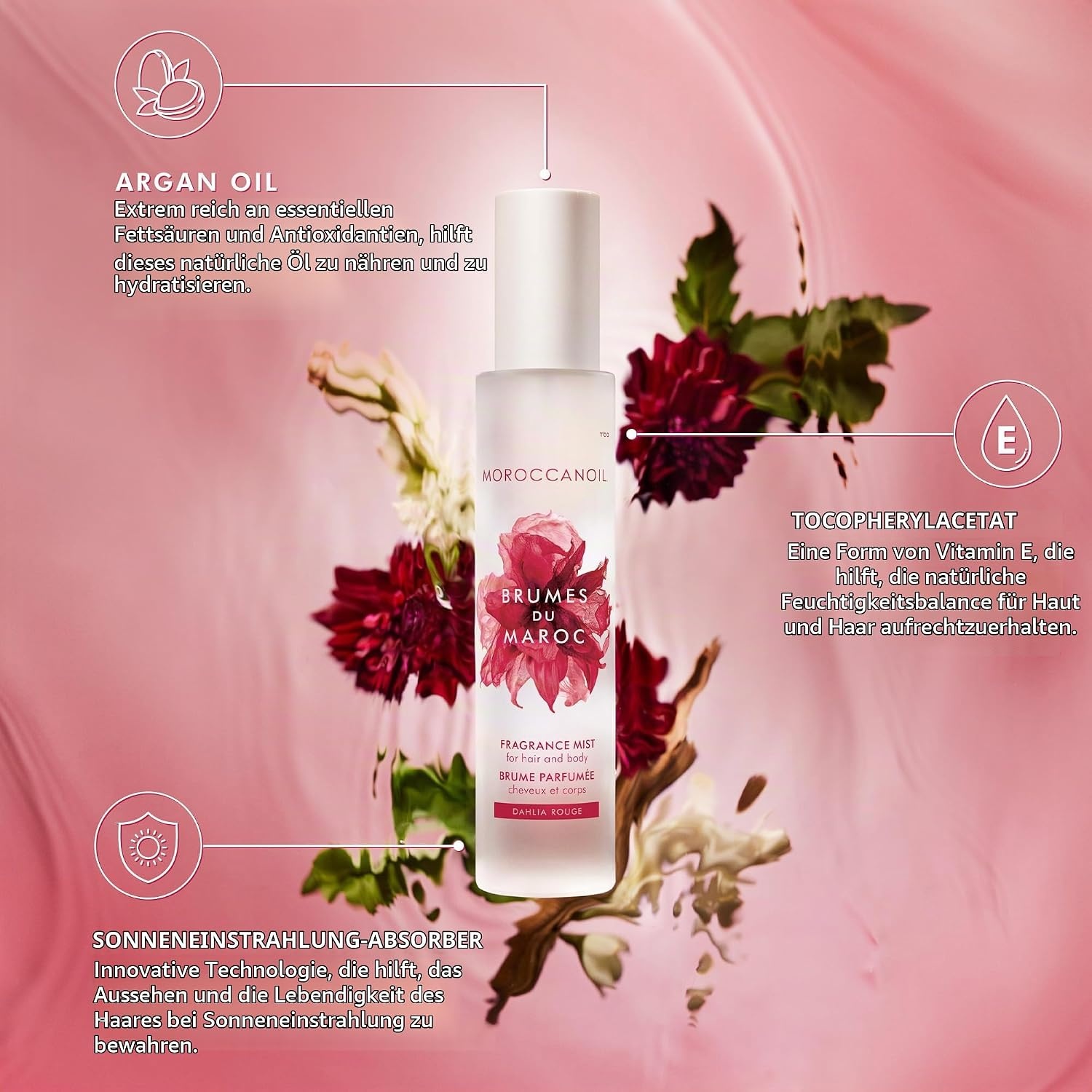 image:imageMoroccanoil Feinster Duft fr Haar und Krper Ambiance de Plagedahlia rouge